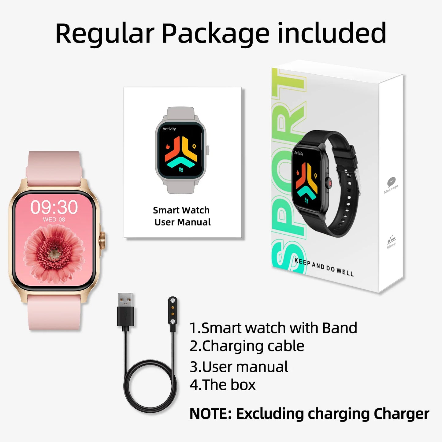 LIFEBEE 1.85 Inch Smartwatch for Men and Women with Call Function Activity Fitness Tracker Sleep Monitor Calorie and Step Counter Sports Running