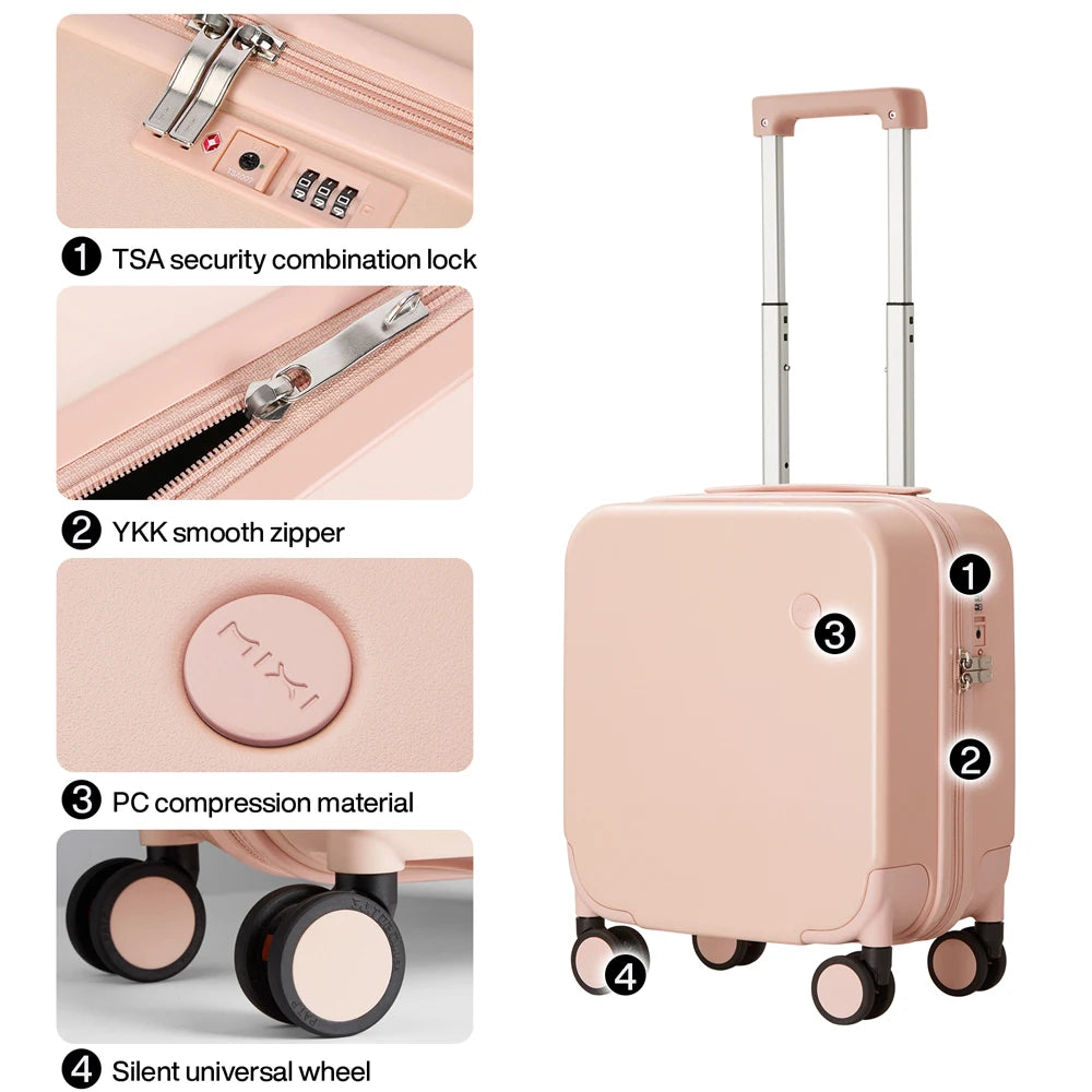 MIXI 14 Inch Underseat Luggage Carry On Spinner Wheels