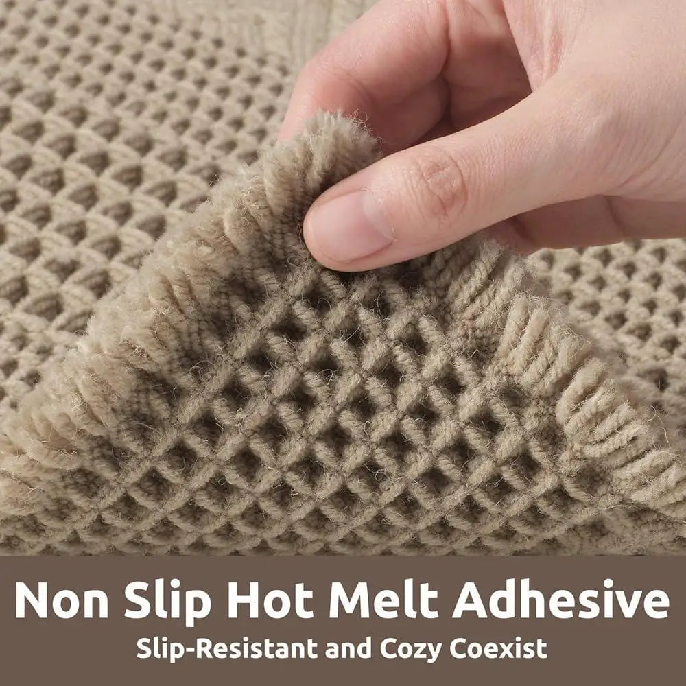 Absorbent Waffle Bath Mat Non Slip Bathroom Runner Rug Soft Comfortable Washable Floor Mat Durable Anti Slip Bathroom Decor