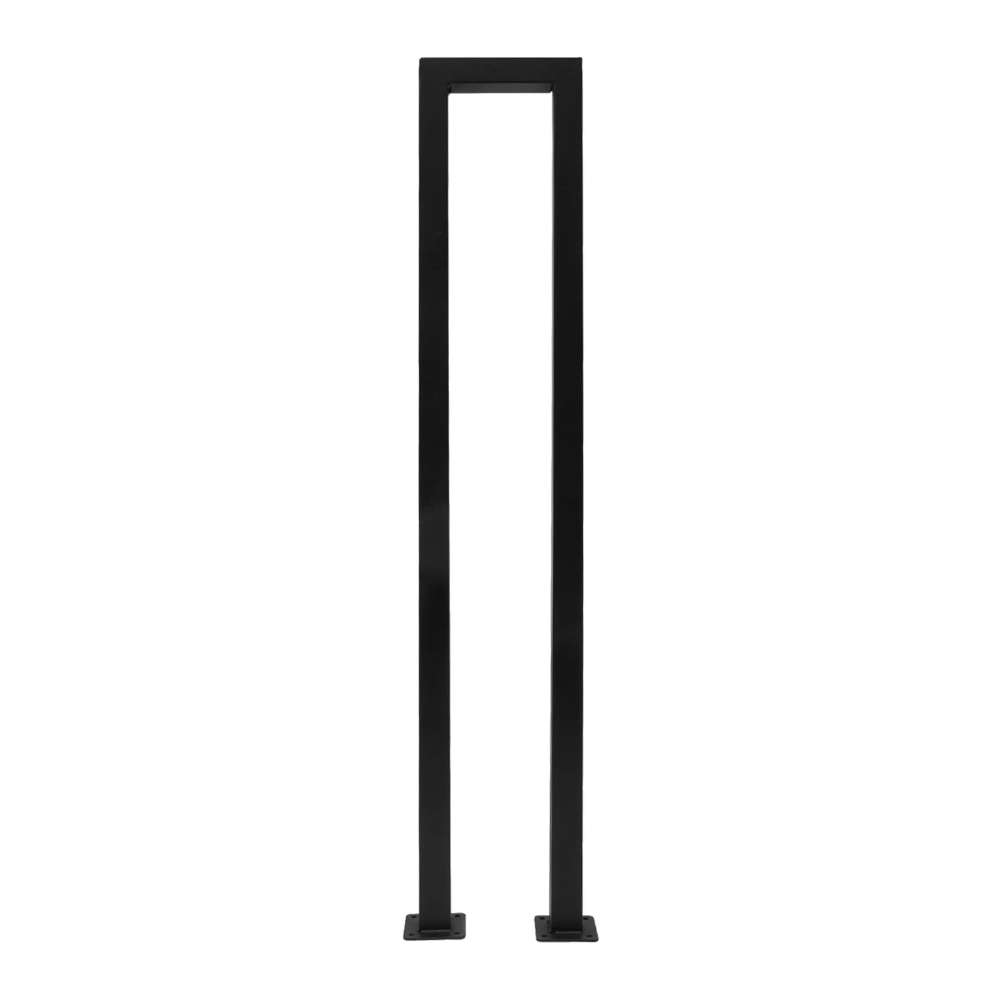 Modern U-Shaped Handrail for Stairs, Galvanized Iron with Rust-Resistant Coating, Pre-Drilled Holes for Quick Installation, Supp