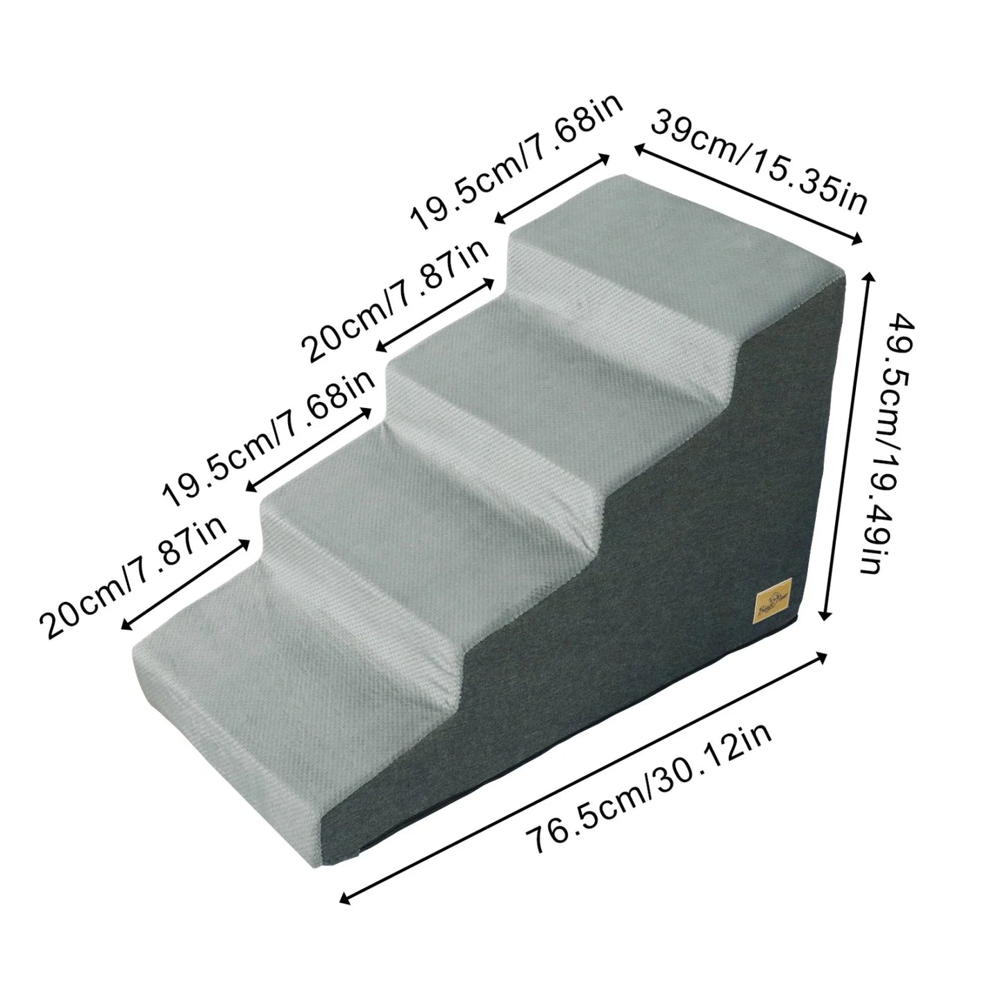 Three to Four Steps High Density Foam Dog Stairs for Sofas