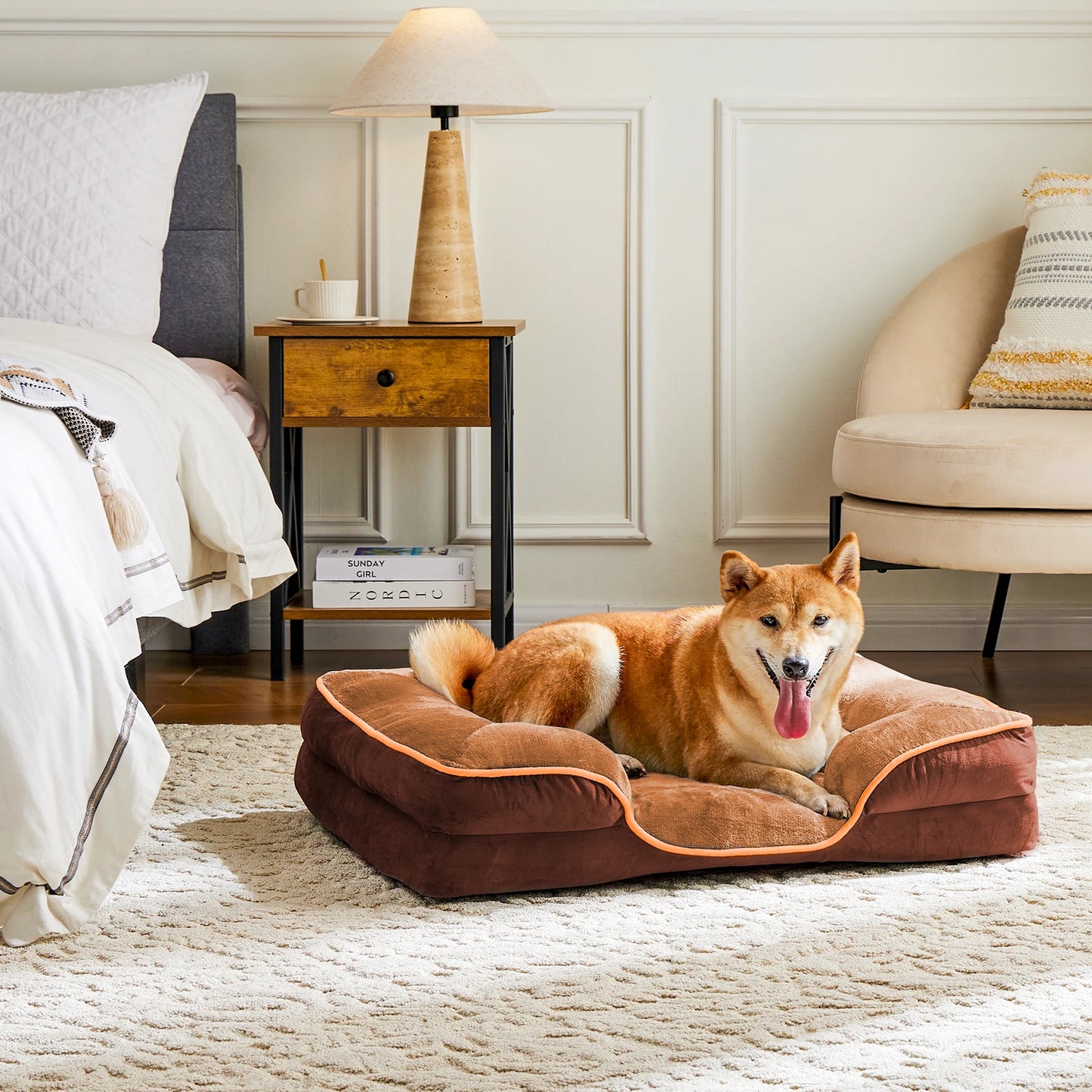 Orthopedic Dog Bed Memory Foam Pet Bed for Small Dogs and Cats
