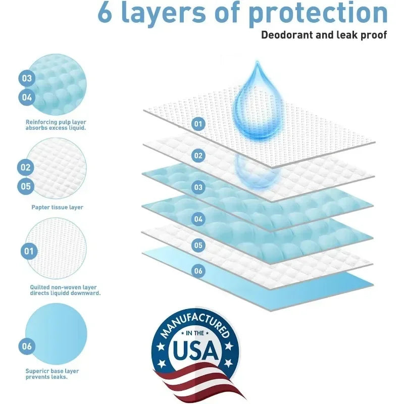 17.5 Inch x 22 Inch 100 Pcs Premium Disposable Puppy Training Pads Quick Absorb Pee Pads