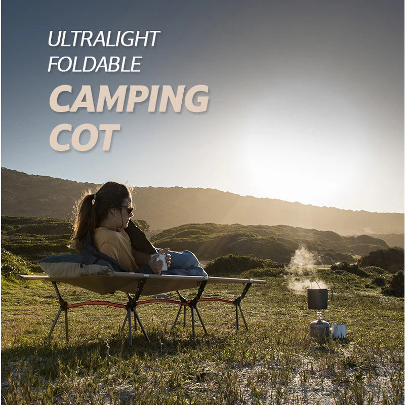 WestTune Camping Cot With Leg Extenders Ultralight Aluminum