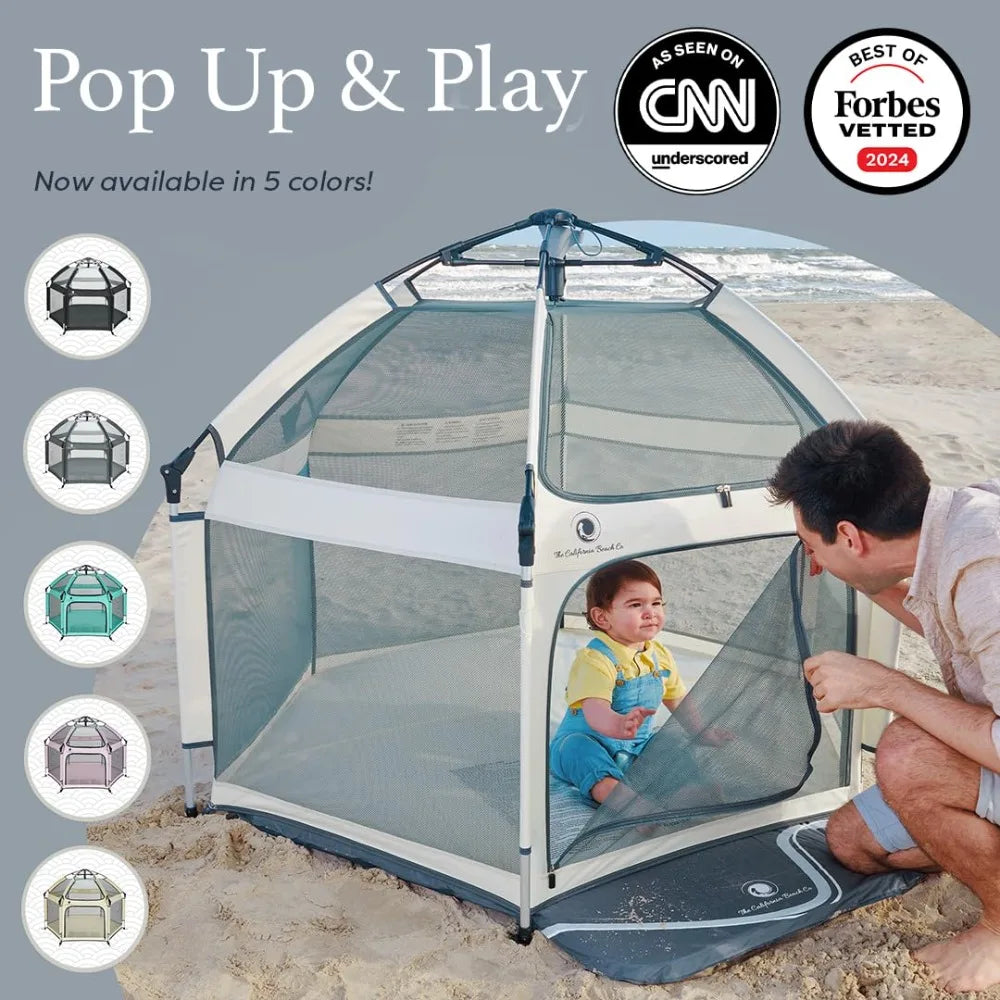 Indoor Outdoor Baby Playpen Foldable Tent With Canopy
