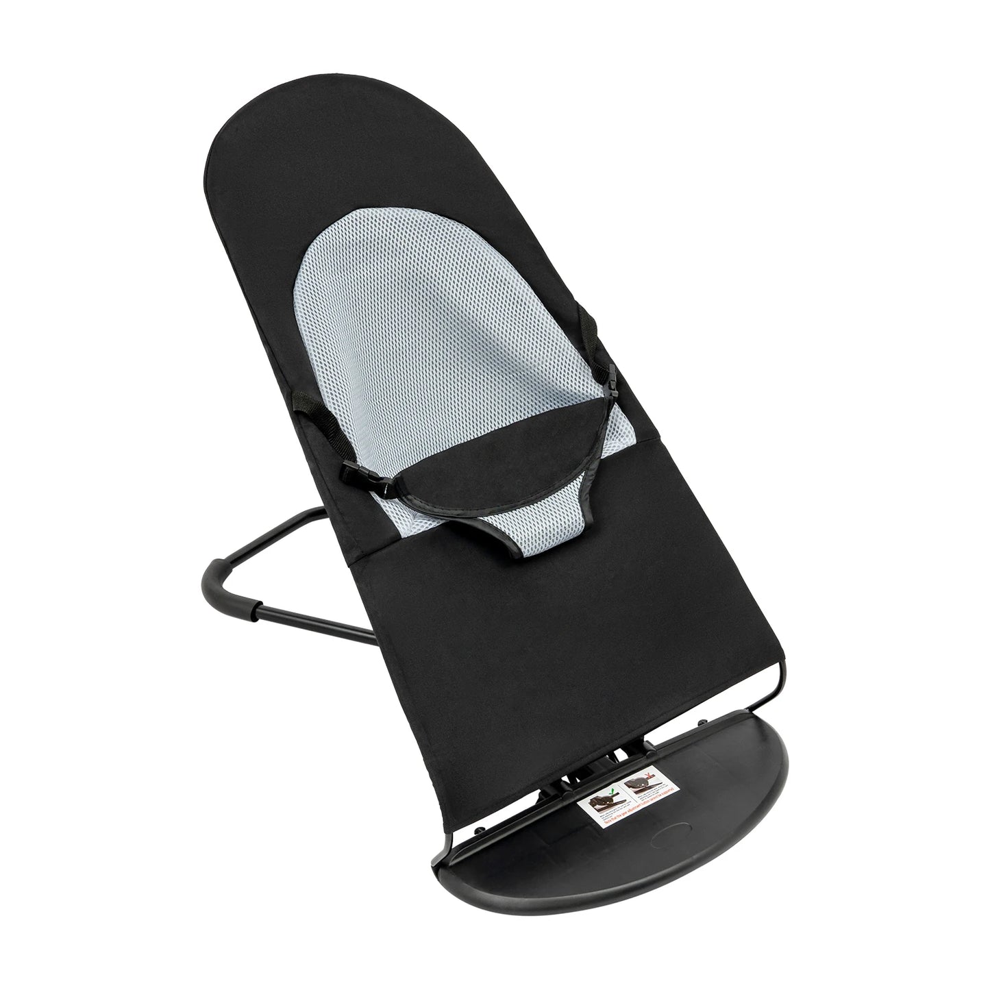 Pet Rocking Chair Stainless Steel Bracket Height Adjustable Foldable Portable Puppy Rocker Bed with Anti Slip Pads for Home