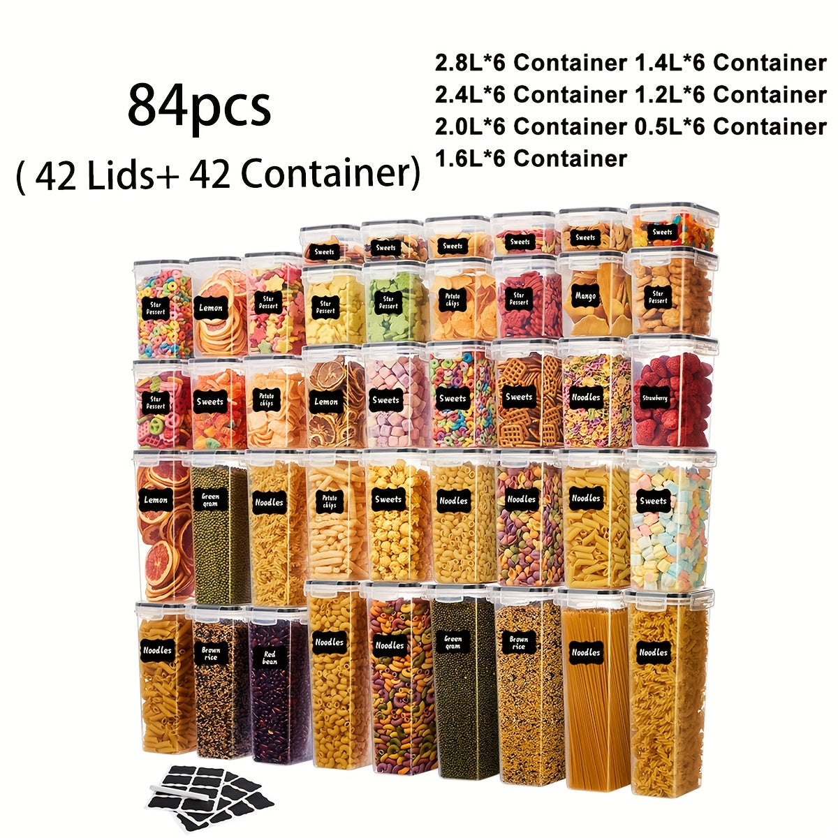 CFQNI BPA Free Airtight Food Storage Containers With Lids