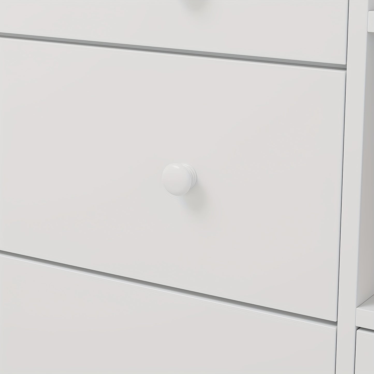 Modern White Dresser With Five Drawers Top Storage 27 Inch