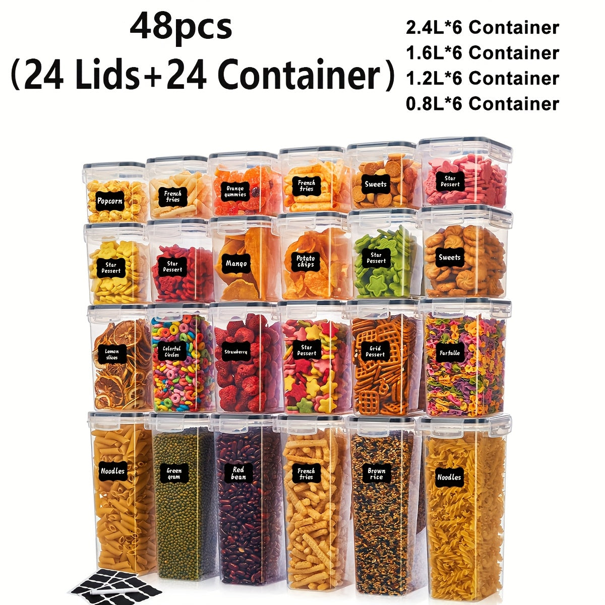 CFQNI BPA Free Airtight Food Storage Containers With Lids