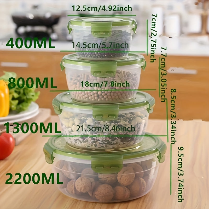 TUDOCCY Airtight Stackable Plastic Food Storage Containers With Lids