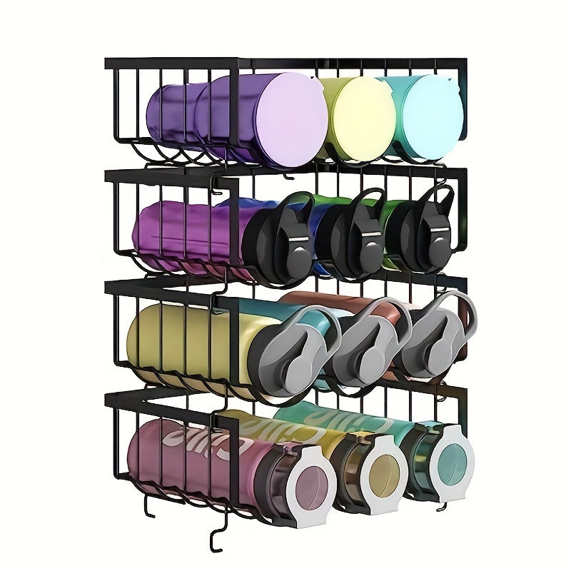 Stackable Water Bottle Rack Organizer For Cabinet And Fridge