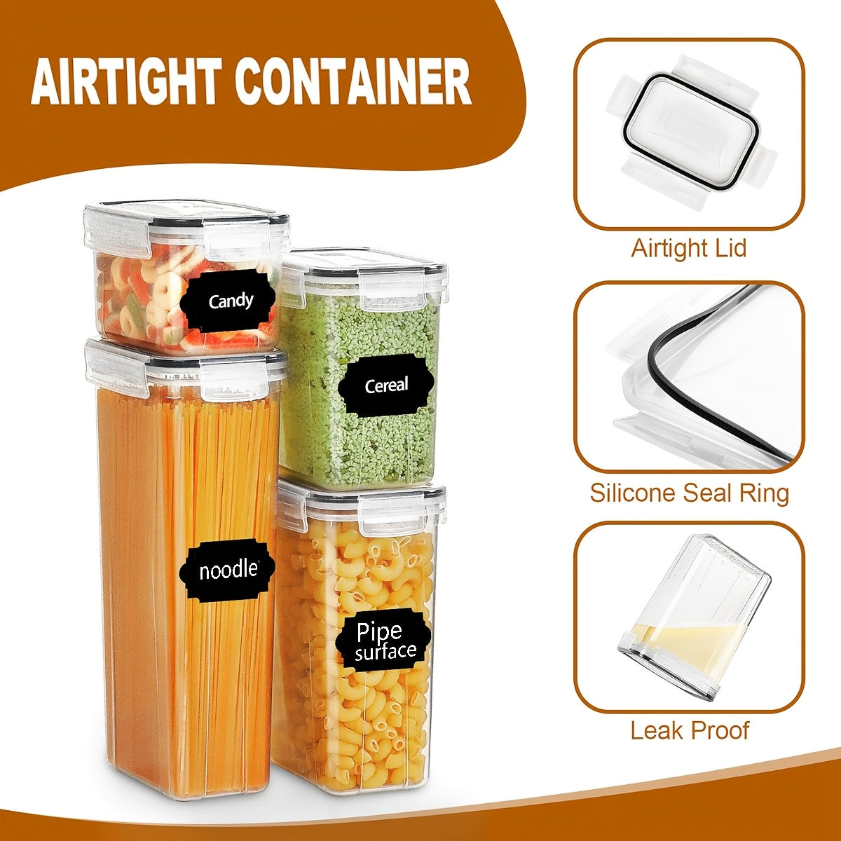CFQNI BPA Free Airtight Food Storage Containers With Lids