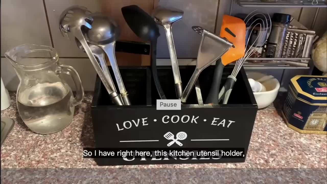 Banbers Desktop Tableware Storage Box Organizer for Kitchen and Desk