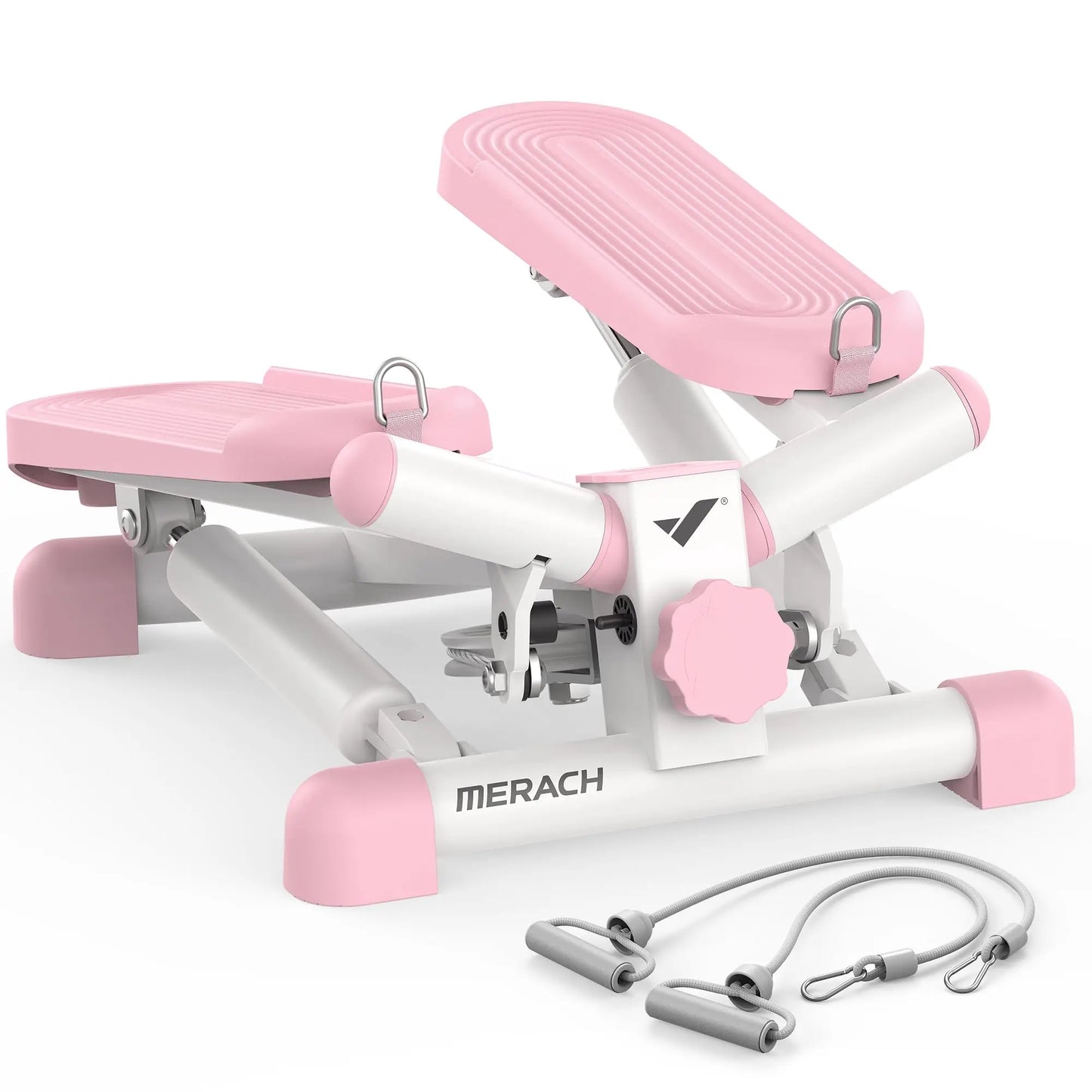 Merach Mini Stepper Exercise Equipment with Resistance Band 330 Pounds Capacity Twist Stair Stepper Fitness Machine