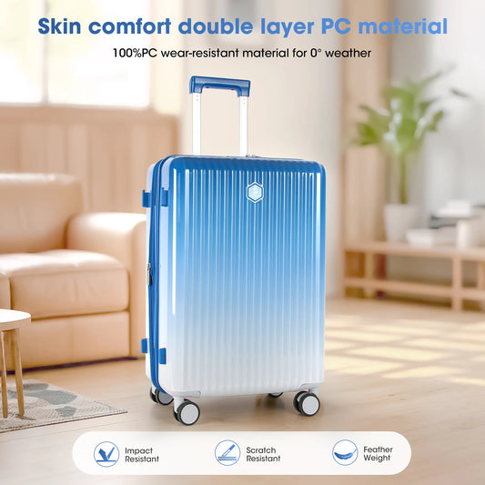 28 Inch Expandable Luggage Set Durable Lightweight Travel Companion with Spinner Wheels TSA Lock Multi Size Options