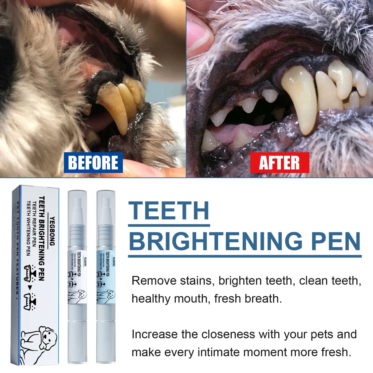 Pet Teeth Cleaner Pen for Cats and Dogs Tartar Remover Dental Stones Deodorant Fresh Breath Oral Cleaning Tool
