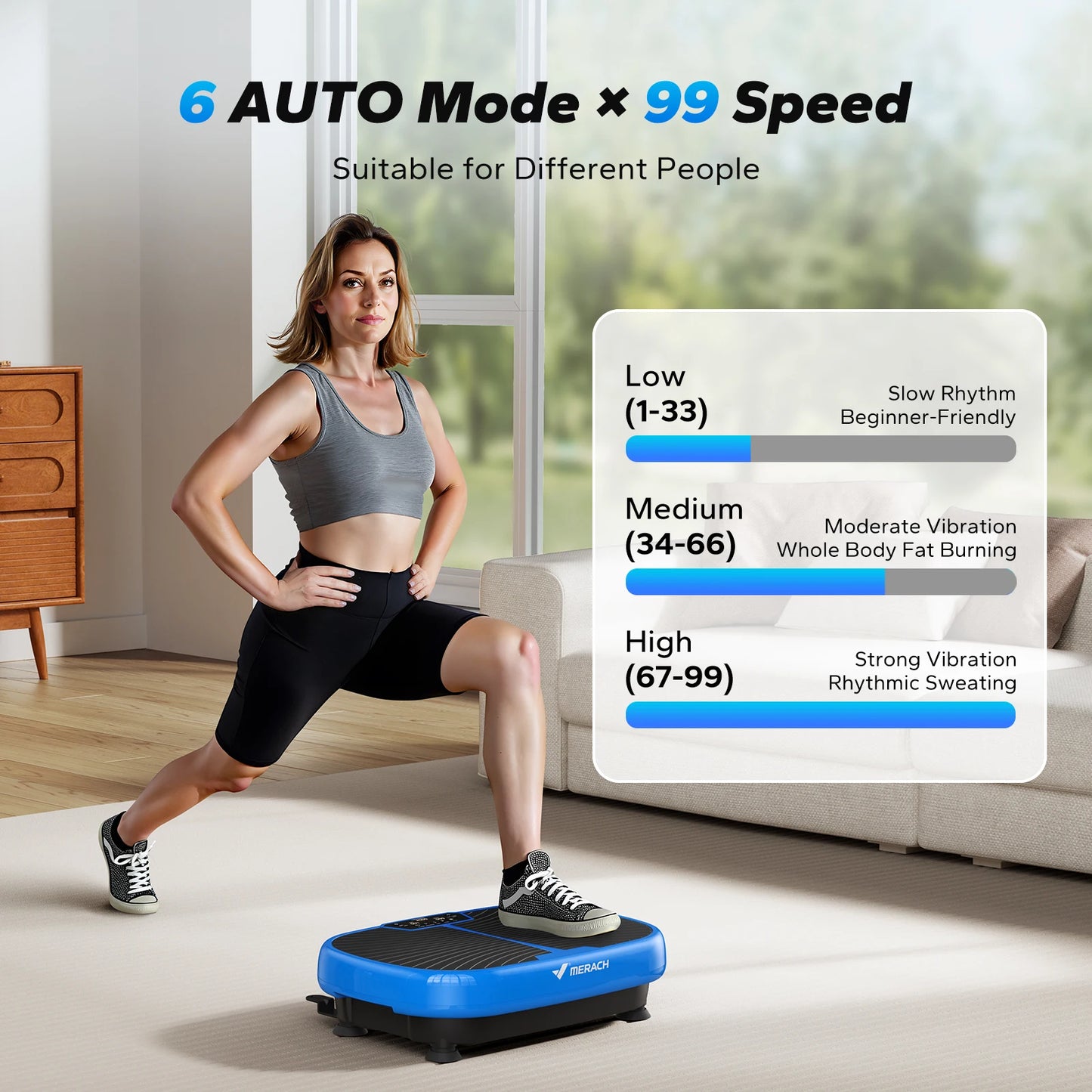 Merach Ems Vibration Plate Exercise Machine for Lymphatic Drainage Pain Relief Sleep Aid Fat Burning and Weight Loss