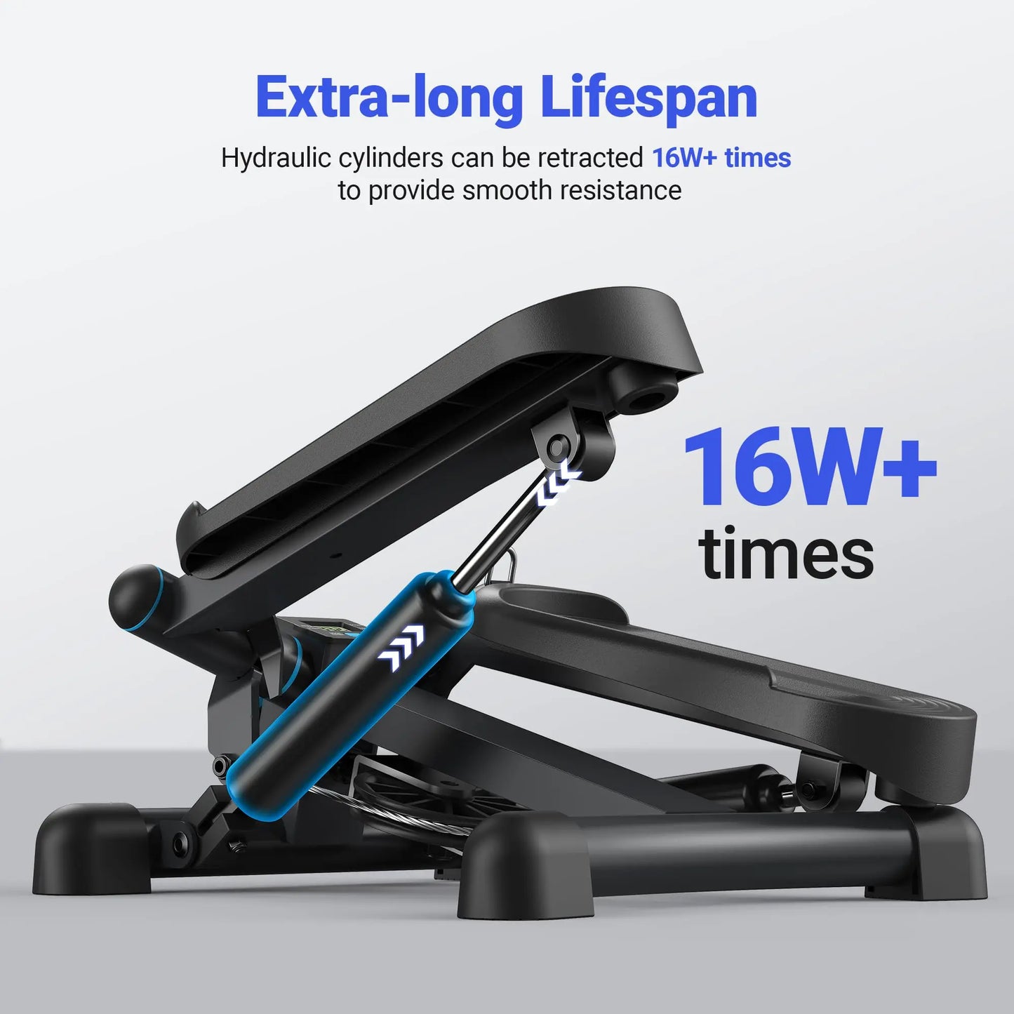 Merach Mini Stepper Exercise Equipment with Resistance Band 330 Pounds Capacity Twist Stair Stepper Fitness Machine