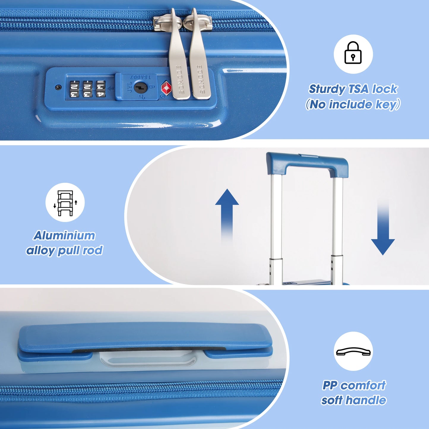 28 Inch Expandable Luggage Set Durable Lightweight Travel Companion with Spinner Wheels TSA Lock Multi Size Options