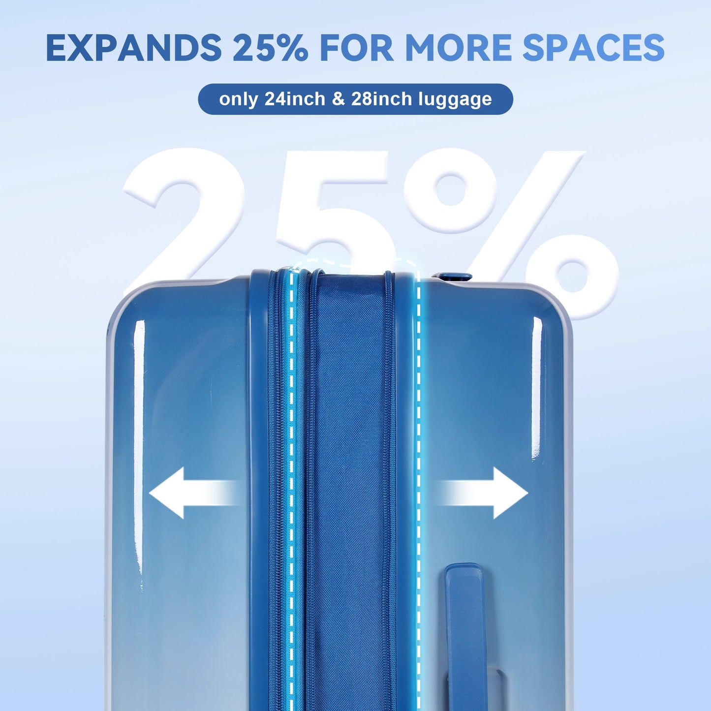28 Inch Expandable Luggage Set Durable Lightweight Travel Companion with Spinner Wheels TSA Lock Multi Size Options