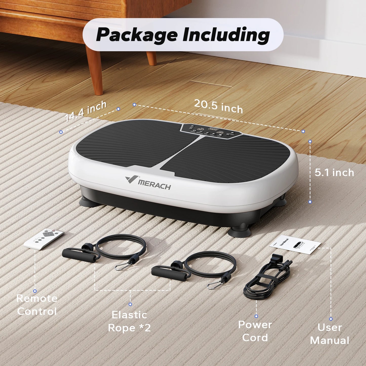 Merach Ems Vibration Plate Exercise Machine for Lymphatic Drainage Pain Relief Sleep Aid Fat Burning and Weight Loss
