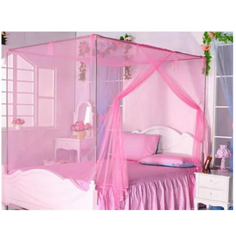 2024 Summer Home Mosquito Nets 4 Corner Post Bed Canopy Net Lightweight Fashion Bedding for Double Bed