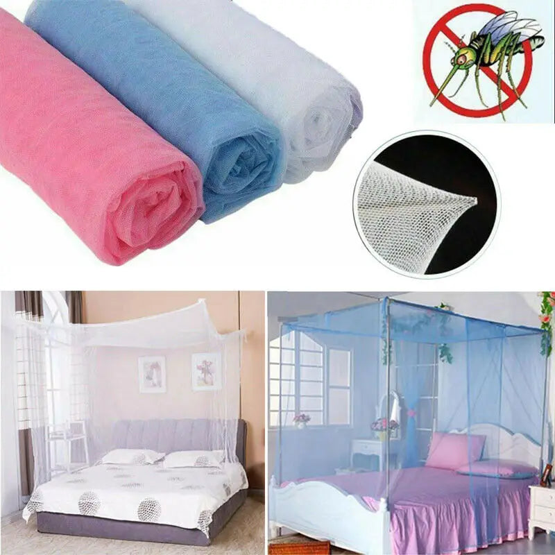 2024 Summer Home Mosquito Nets 4 Corner Post Bed Canopy Net Lightweight Fashion Bedding for Double Bed