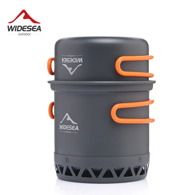 Widesea Camping Cookware Set Aluminum Pot And Kettle For Travel