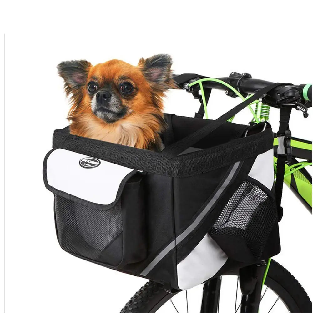 Pet Dog Bicycle Bag Front Handlebar Basket for Small Dogs and Cats Travel Carrier
