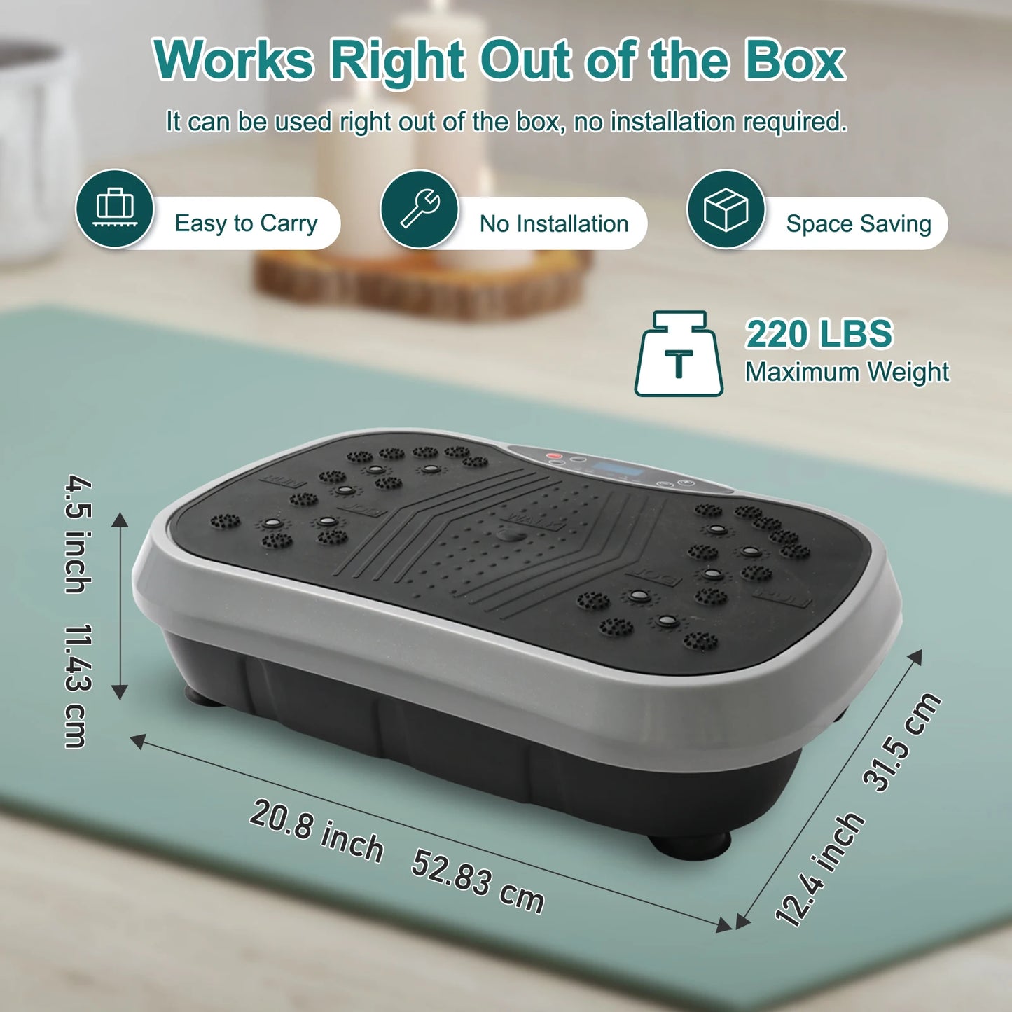 H Vibration Plate Exercise Machine for Whole Body Fat Burn