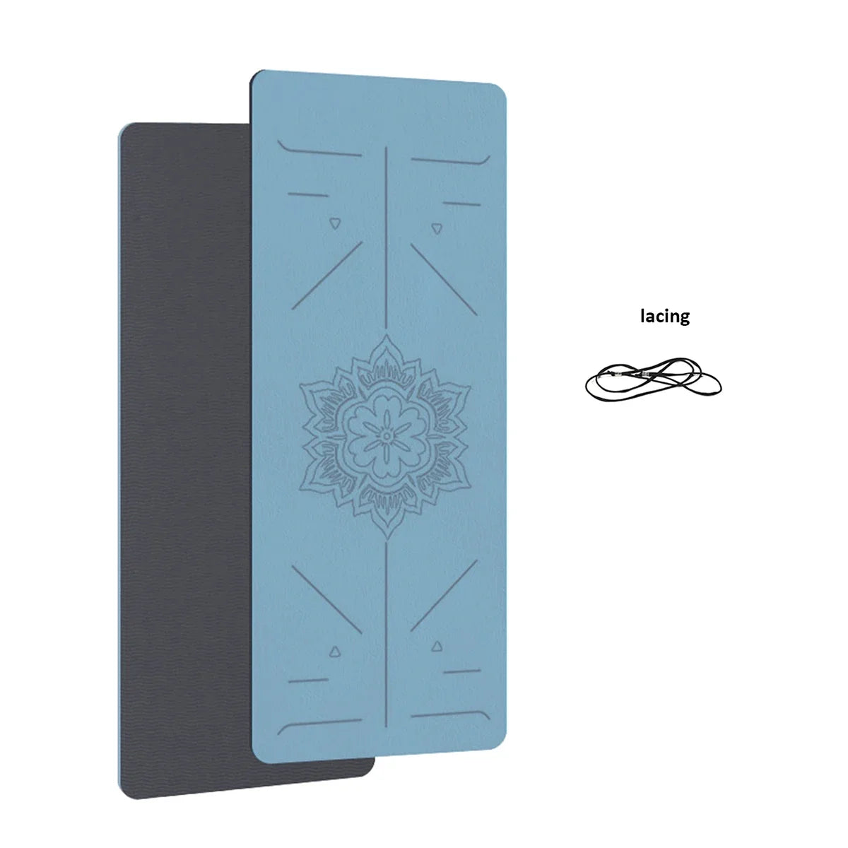 TPE Non-Slip Yoga Mat for Fitness, 180x57cm, 6mm Thick