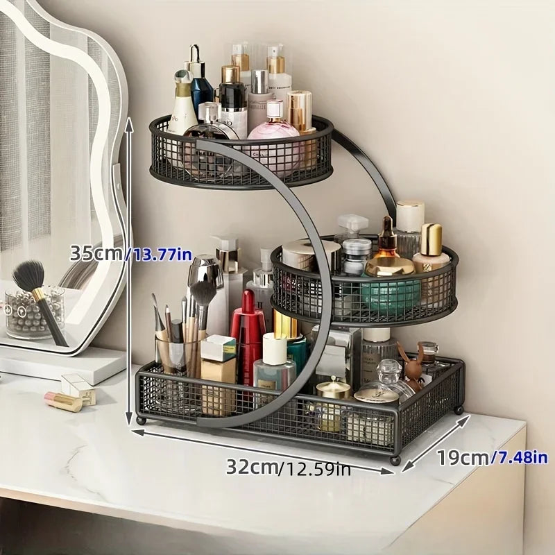 Hign-concerned Metal Makeup Storage Rack Multi Layer Cosmetic Organizer