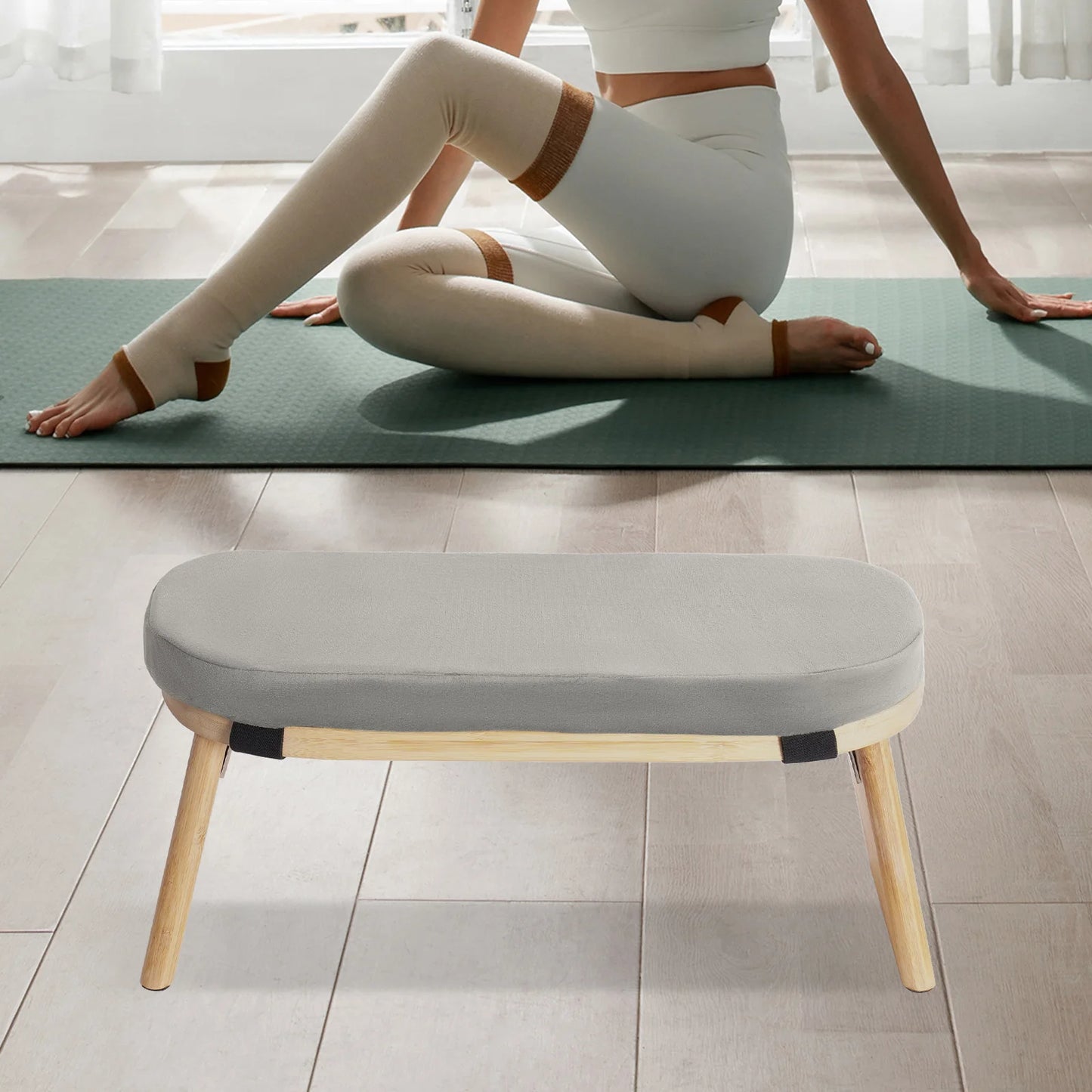 General Foldable Meditation Bench Kneeling Stool For Home Yoga Prayer