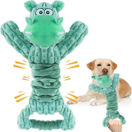 Soft Durable Adorable War Dog Design Squeaky Toys for Small Medium and Large Pets Hours of Entertainment