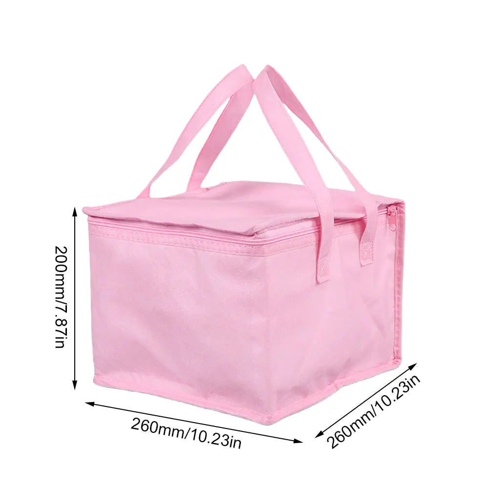 Reusable Insulated Bag for Pizza Delivery and Picnics