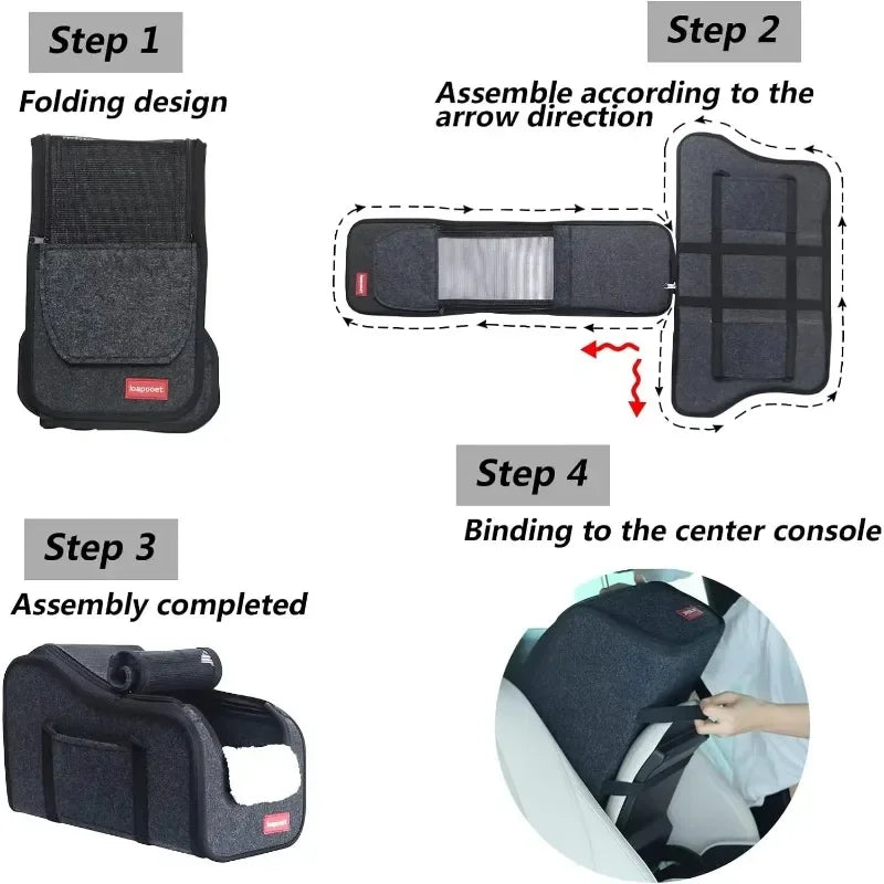 Hot Sale.Dog Car Seat Center Console Car Seat for Small Pets Portable Booster Seat Cats and Dogs Travel Bags Fully Detachable
