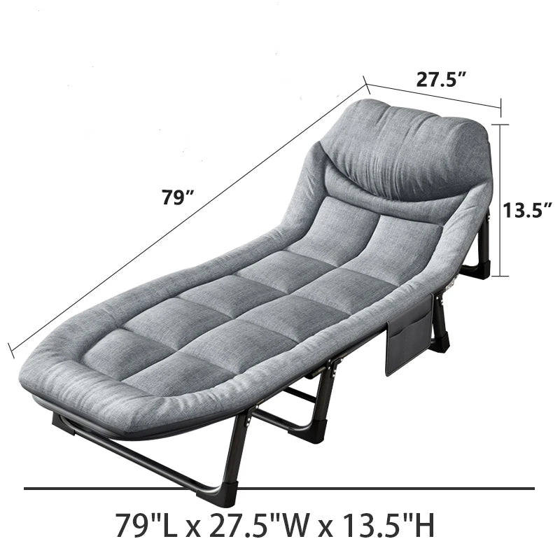 Snozeflex Sleeping Cots For Adults 6 Position Portable Foldable Bed