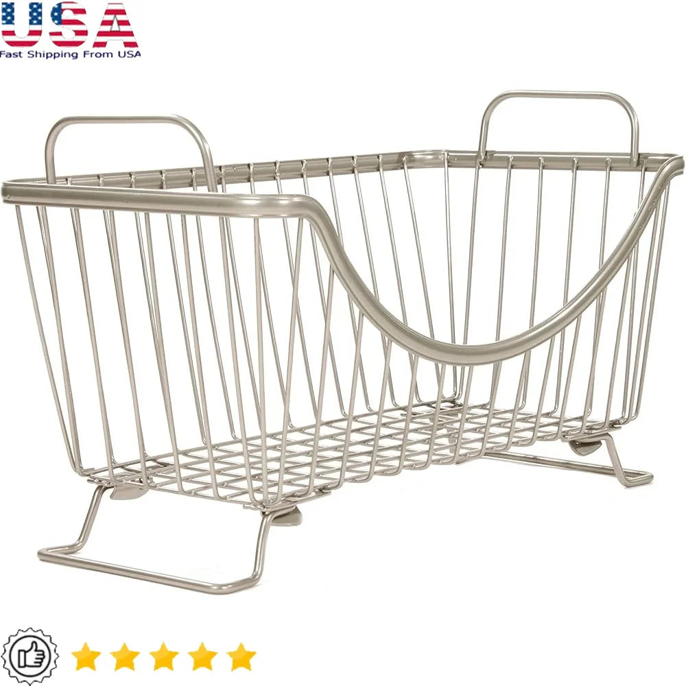 Stackable Storage Basket Small Steel Open Design For Pantry