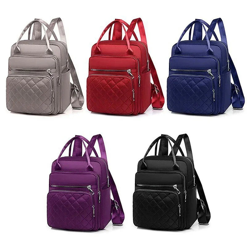Women's Black Waterproof Travel Backpack Large Capacity