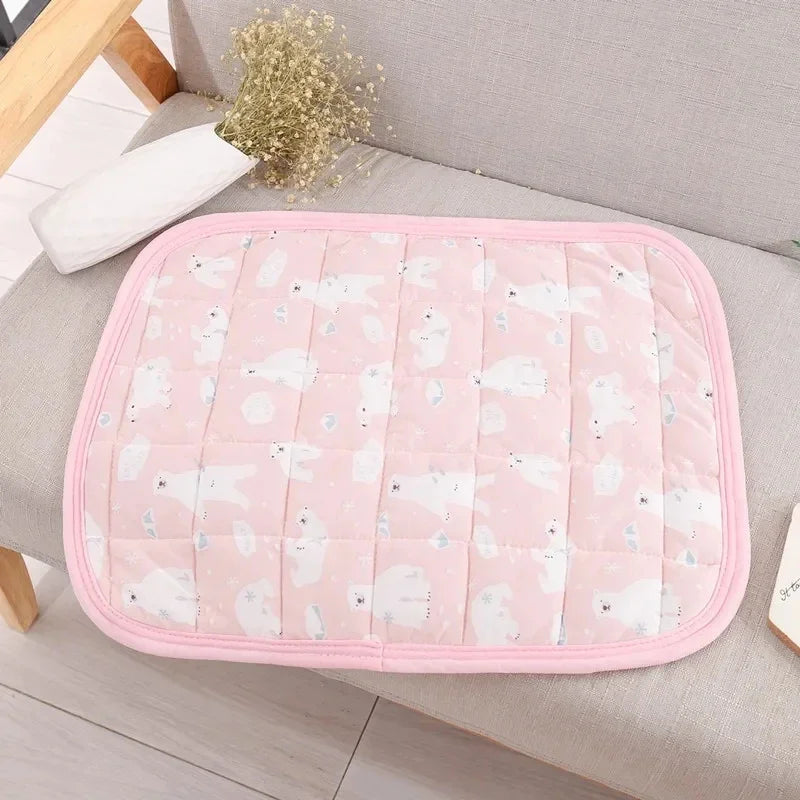 CN Summer Pet Cooling Mat Breathable Washable Dog Bed Cushion