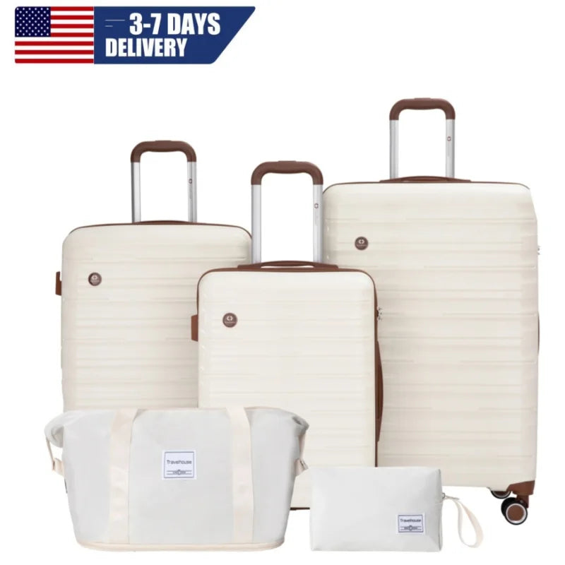 TravelhouseCN 3 Piece Luggage Set Spinner Wheels TSA Lock