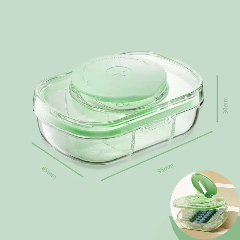 Hign-concerned Seven-Day Pill Organizer with Large Capacity Portable Case