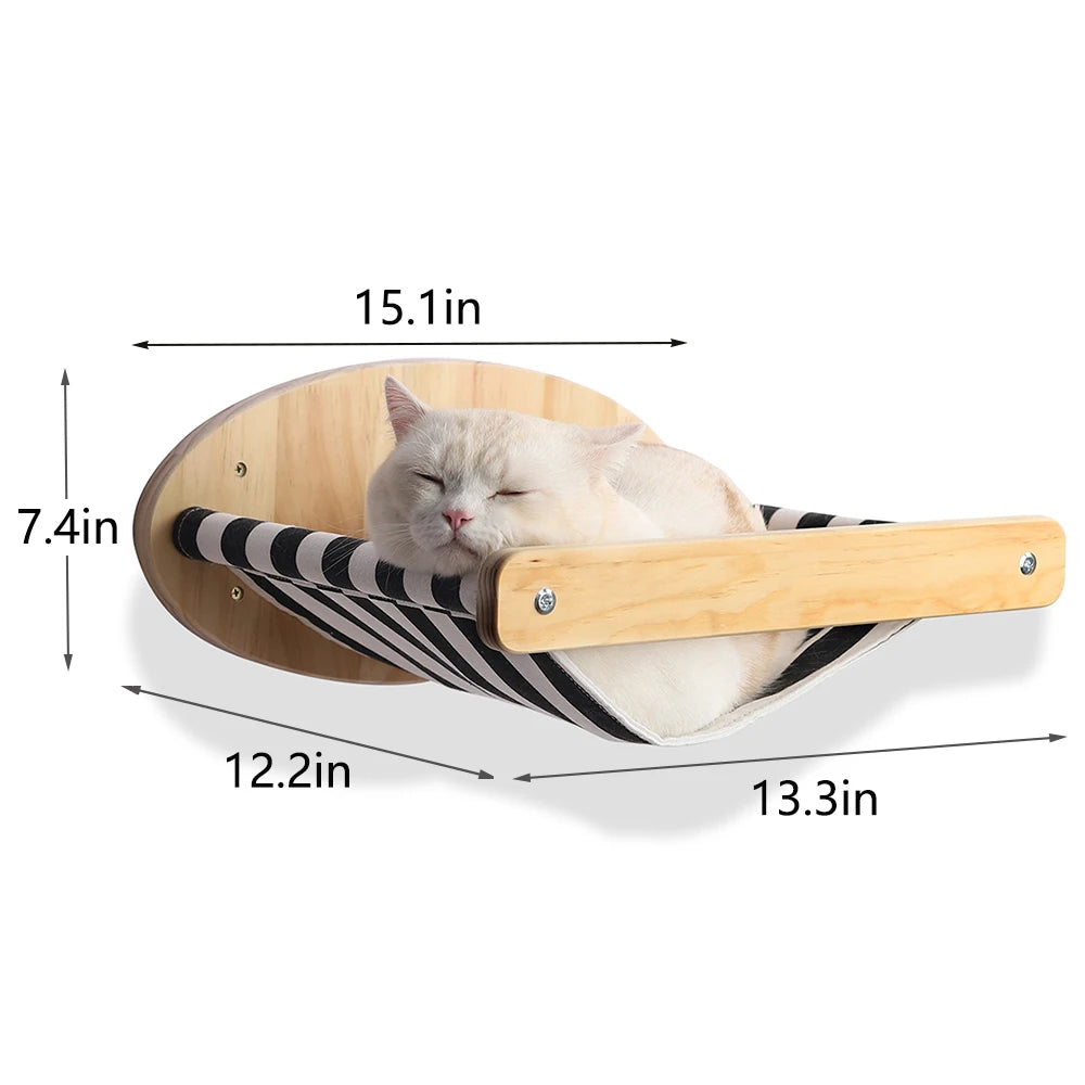 Cat Climbing Shelf Wall Mounted Four Step Stairway With Sisal Scratching Post For Cats Tree Tower Platform