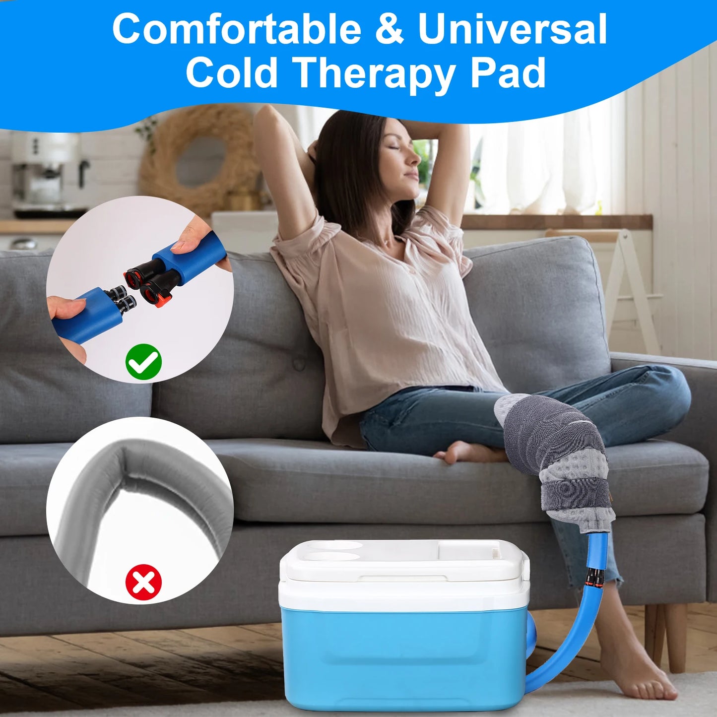 Ice Therapy Machine System for Knee Surgery Recovery Cold Therapy Unit for Pain Relief