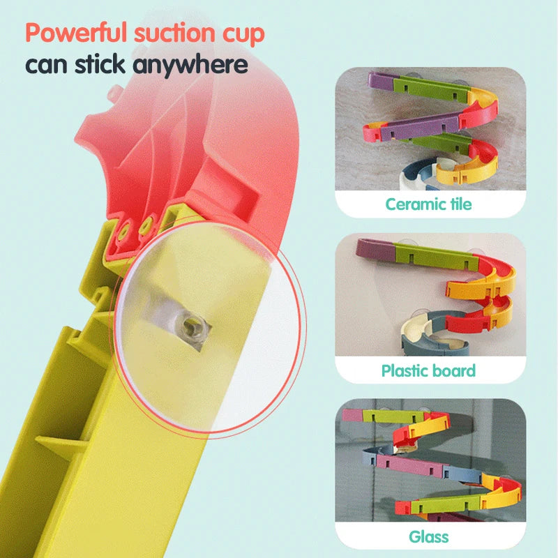 Baby Bath Toys DIY Assembled Slide Tracks Pipeline Ducks Rainbow Shower Tracks Water Educational Toys Gift