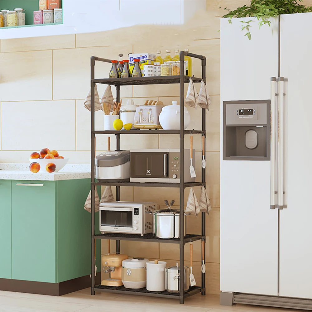 Shunmaii 5 Tier Adjustable Storage Shelves For Kitchen Pantry