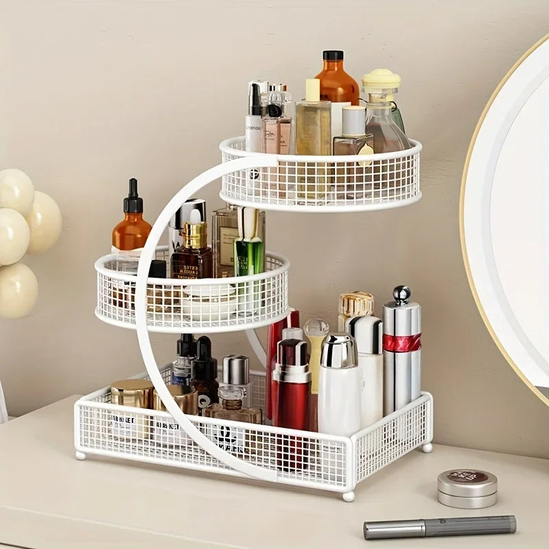 Hign-concerned Metal Makeup Storage Rack Multi Layer Cosmetic Organizer