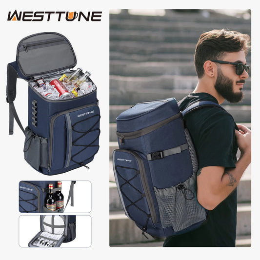 WestTune Leakproof Insulated Cooler Backpack Hiking Travel
