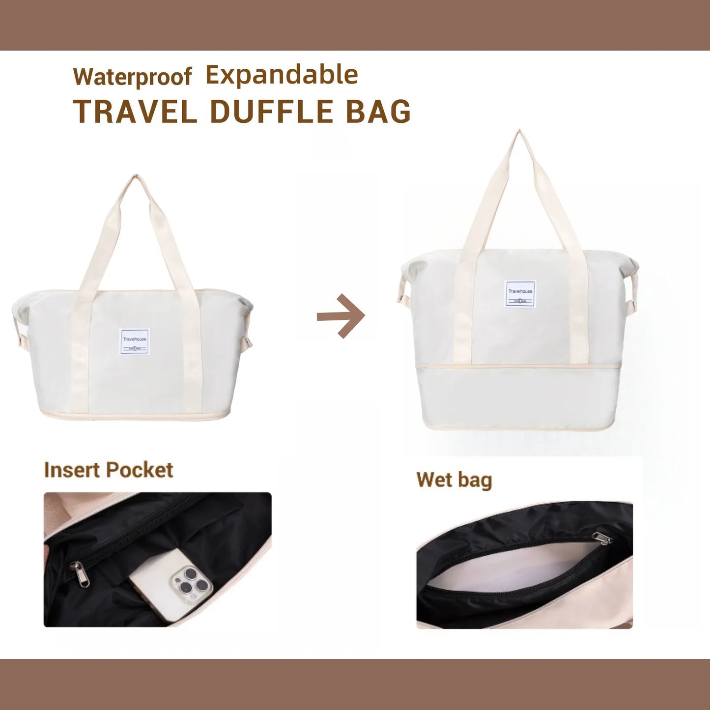 TravelhouseCN 3 Piece Luggage Set Spinner Wheels TSA Lock