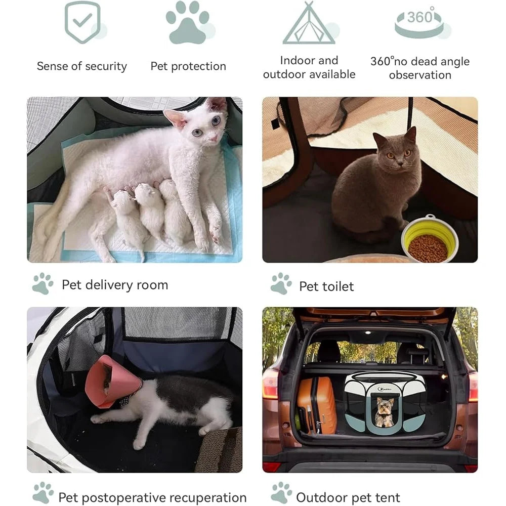 High Concerned Portable Pet Playpen Indoor Outdoor Kennel